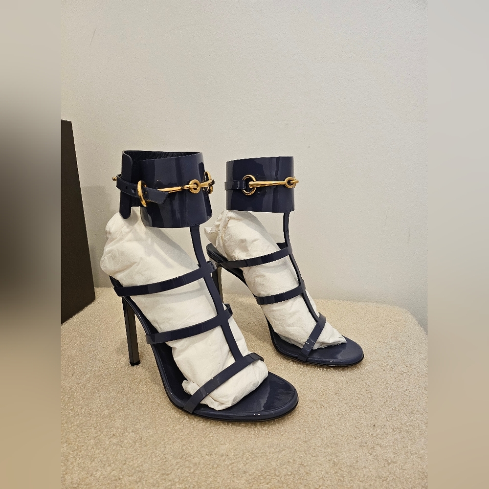 Gucci horsebit heel sandals 38.5